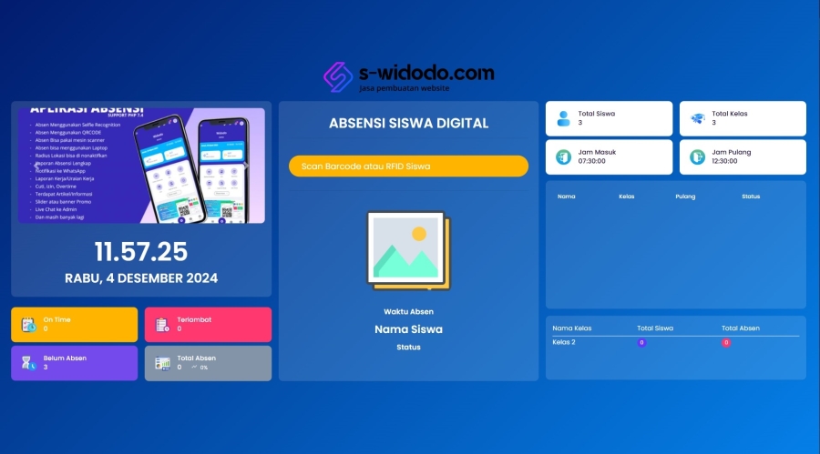 Aplikasi Absensi Siswa Dengan QRCODE/RFID eksklusif