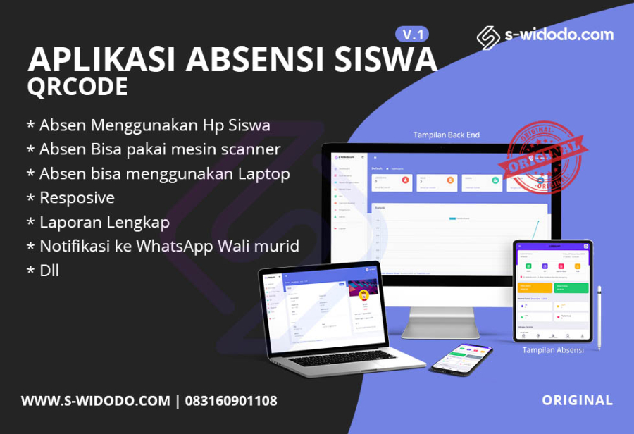 Aplikasi Absensi Siswa Dengan QRCODE/RFID eksklusif